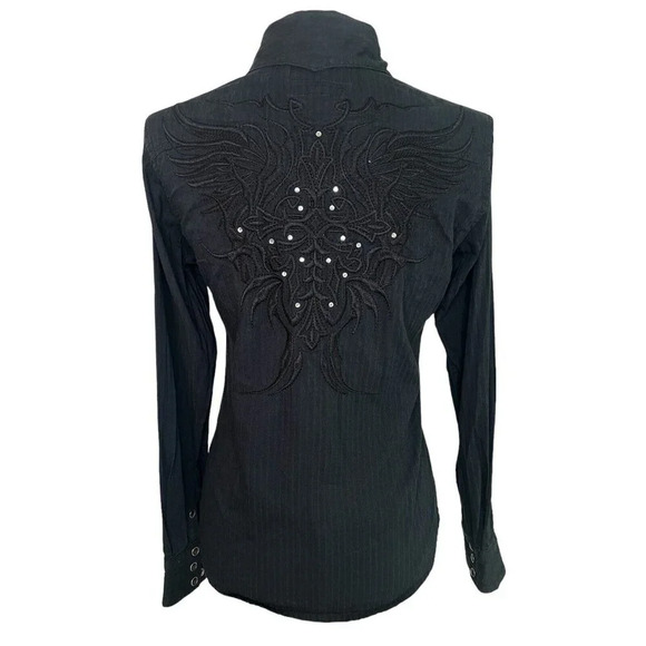 Brooks Dunn Panhandle Slim Cowgirl Western Embroidered Wings Rodeo M Runs Small - Picture 1 of 12